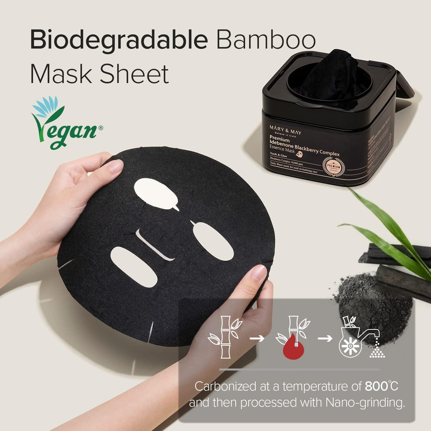 Esencia Facial Hidratante Mora Vegana Mary&May 140 ml + Máscara Antienvejecimiento 20 Hojas