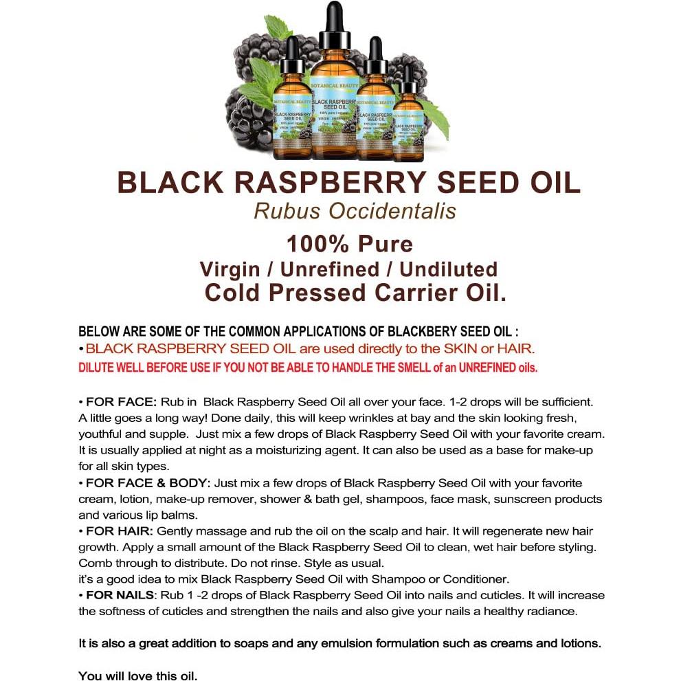 Aceite de Semilla de Frambuesa Negra 100% Puro 30 ml Belleza Botánica
