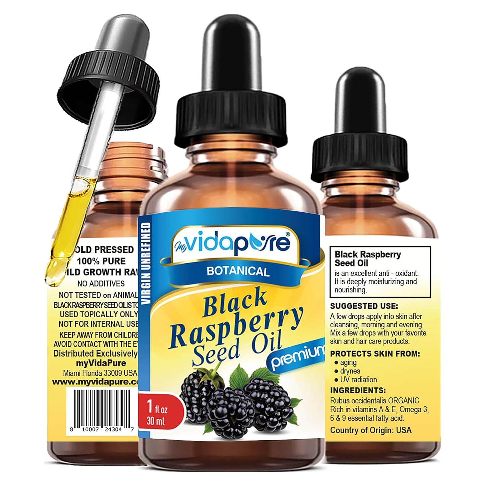 Aceite de Semilla de Frambuesa Negra myVidaPure 30 ml Puro Virgen