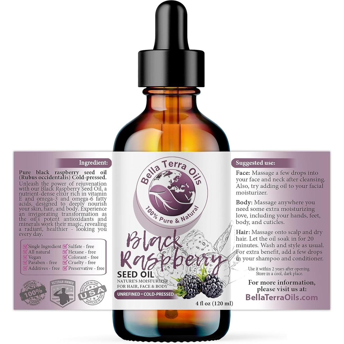 Aceite de Semilla de Frambuesa Negra Bella Terra 118 ml