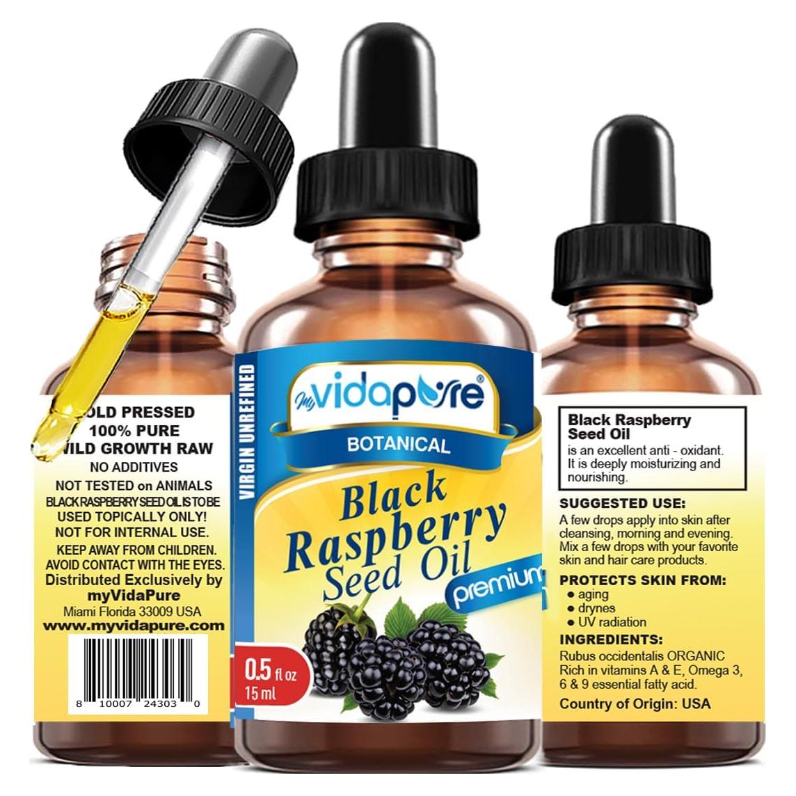 Aceite de Semilla de Frambuesa Negra myVidaPure 100% Puro 14.79 ml