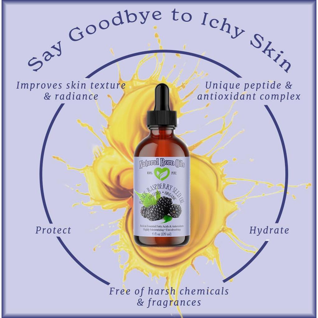 Aceite de Semilla de Frambuesa Negra Natural Born Oils 226ml Orgánico