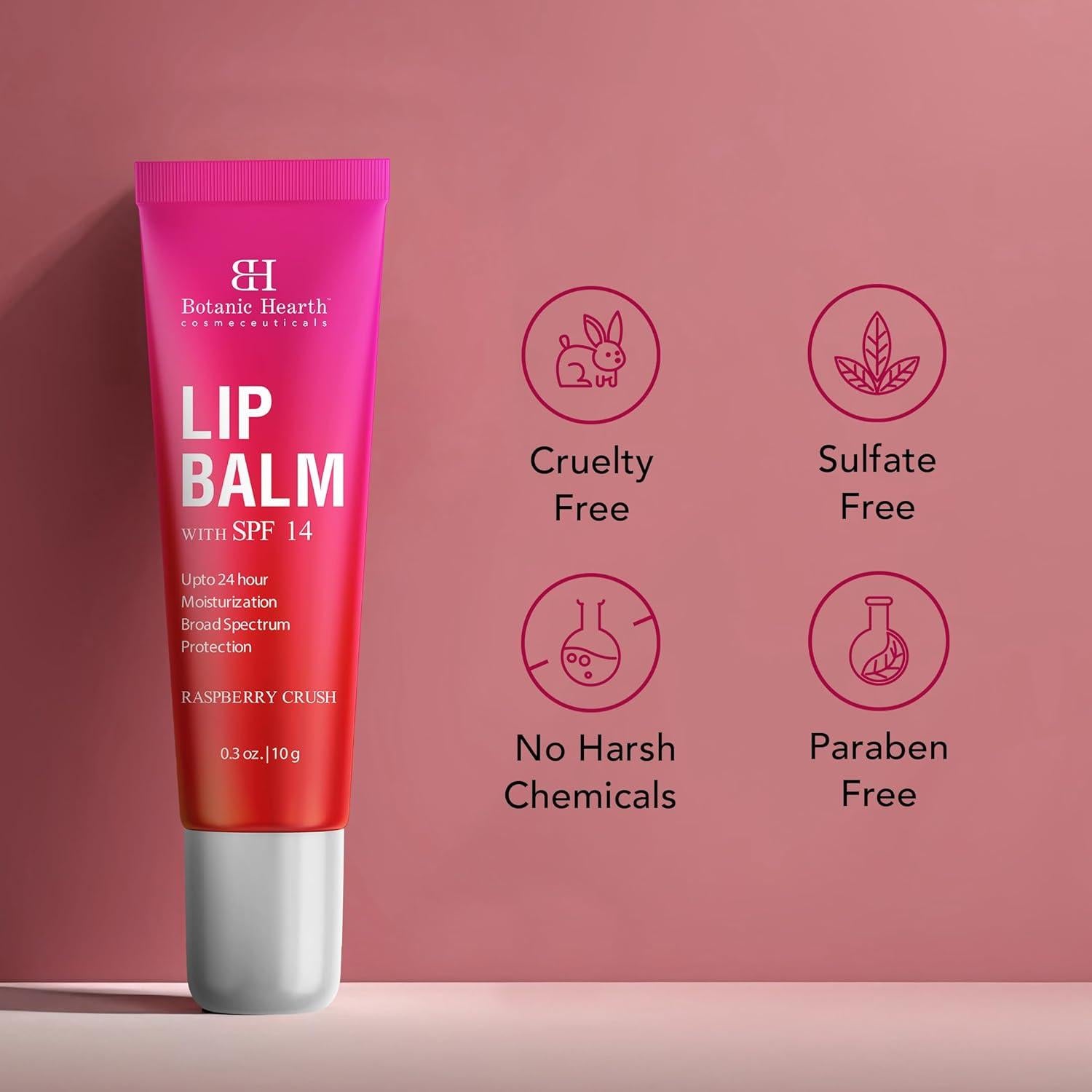 Bálsamo Labial Botanic Hearth Frambuesa SPF 14 10 g