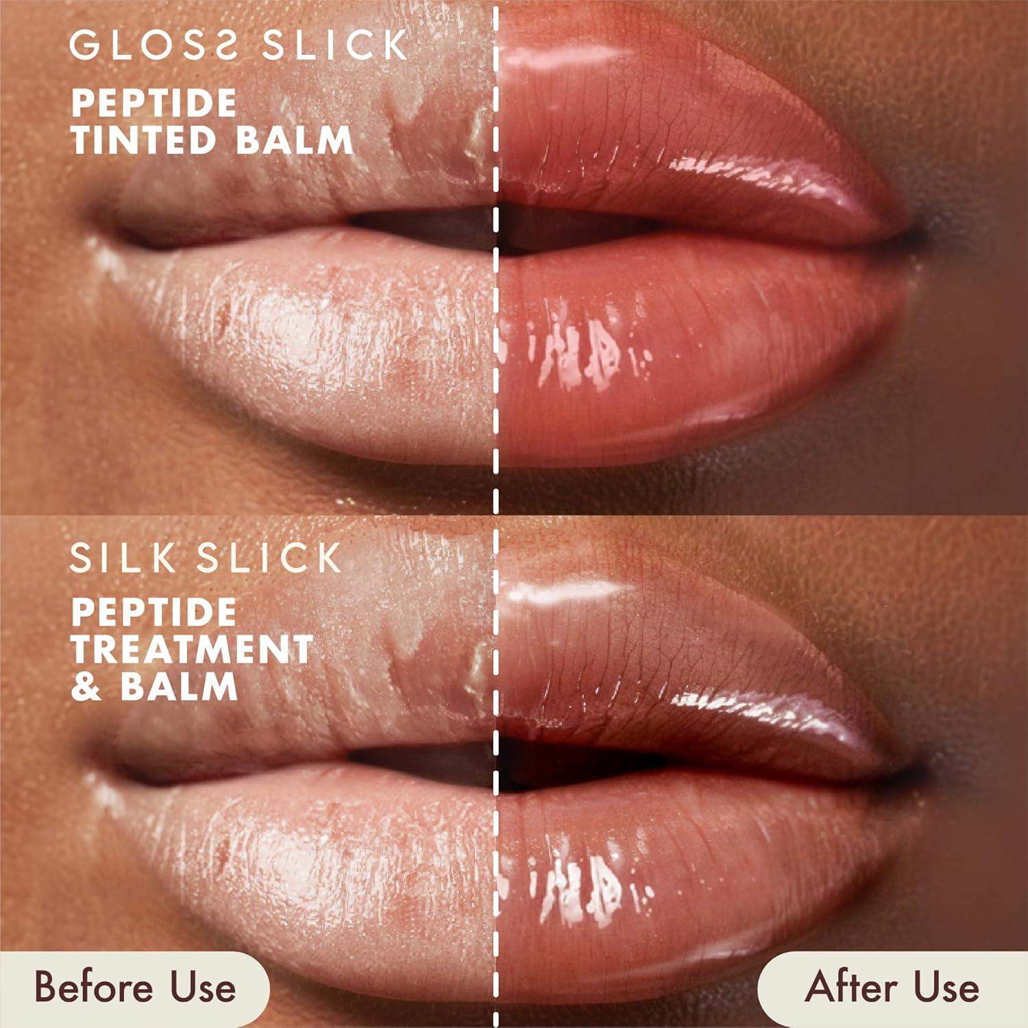 Bálsamo Tinte Peptídico Gloss Slick Absolute New York - Sorbete de Frambuesa, Labios Suaves y Voluminosos