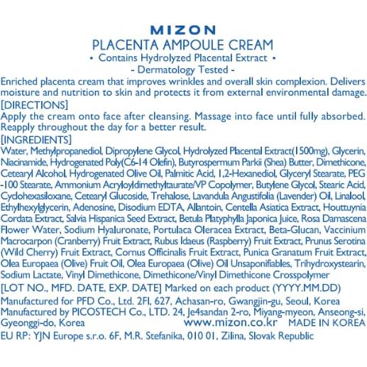 Crema Ampoule de Placenta MIZON 49.9 ml - Cuidado Piel