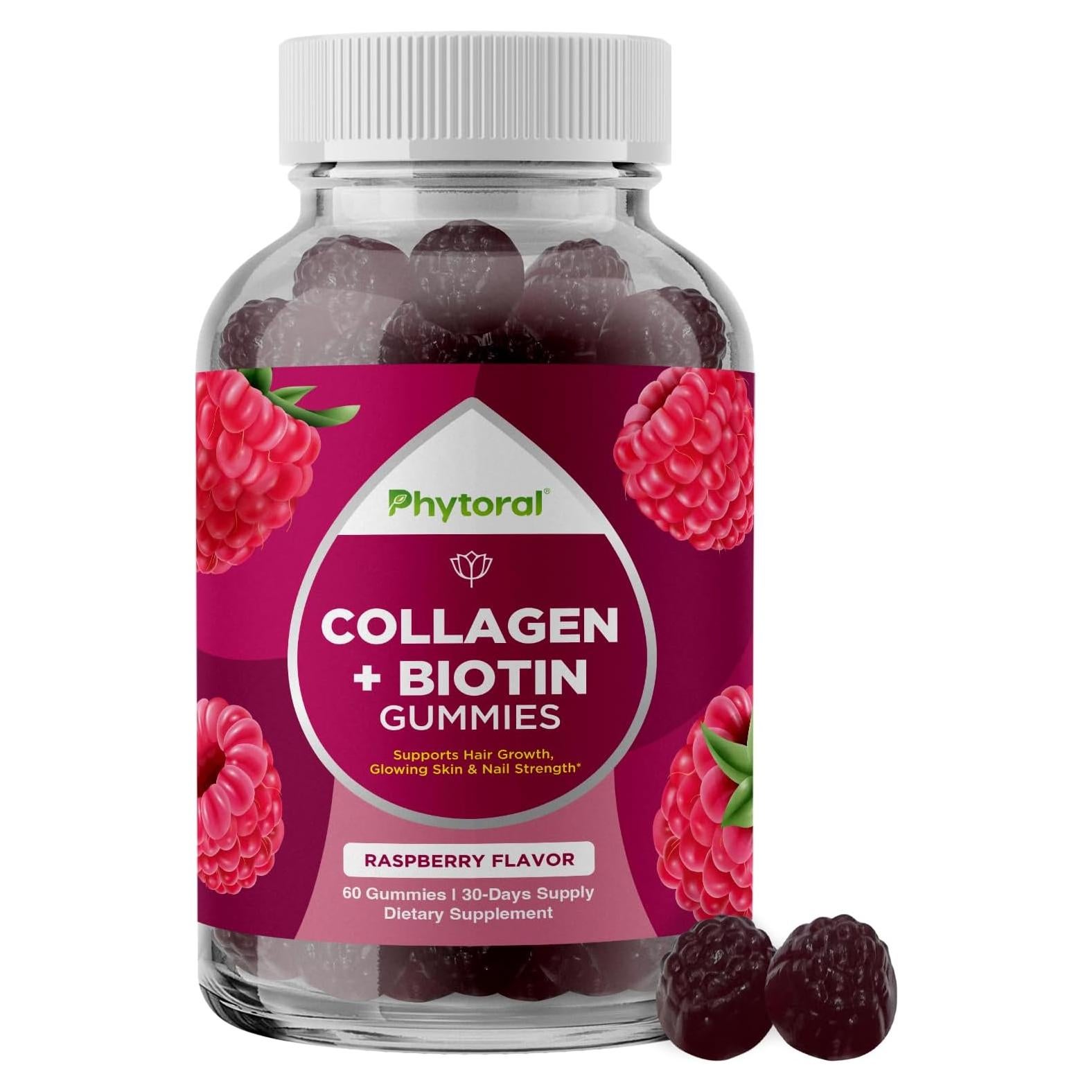 Gomitas de Colágeno Hidrolizado Phytoral 60 Unidades - Suplemento para Cabello, Piel y Uñas