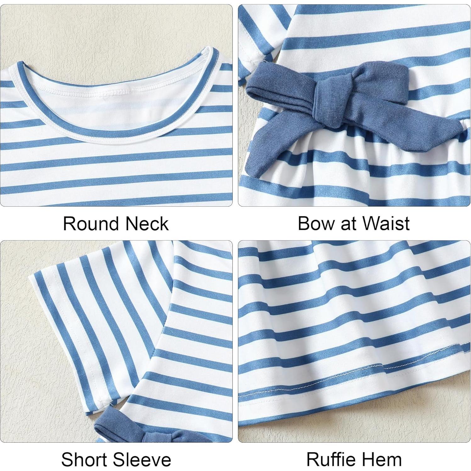 YALLET Conjunto Ropa Verano Niña 3 Piezas 12-18 Meses