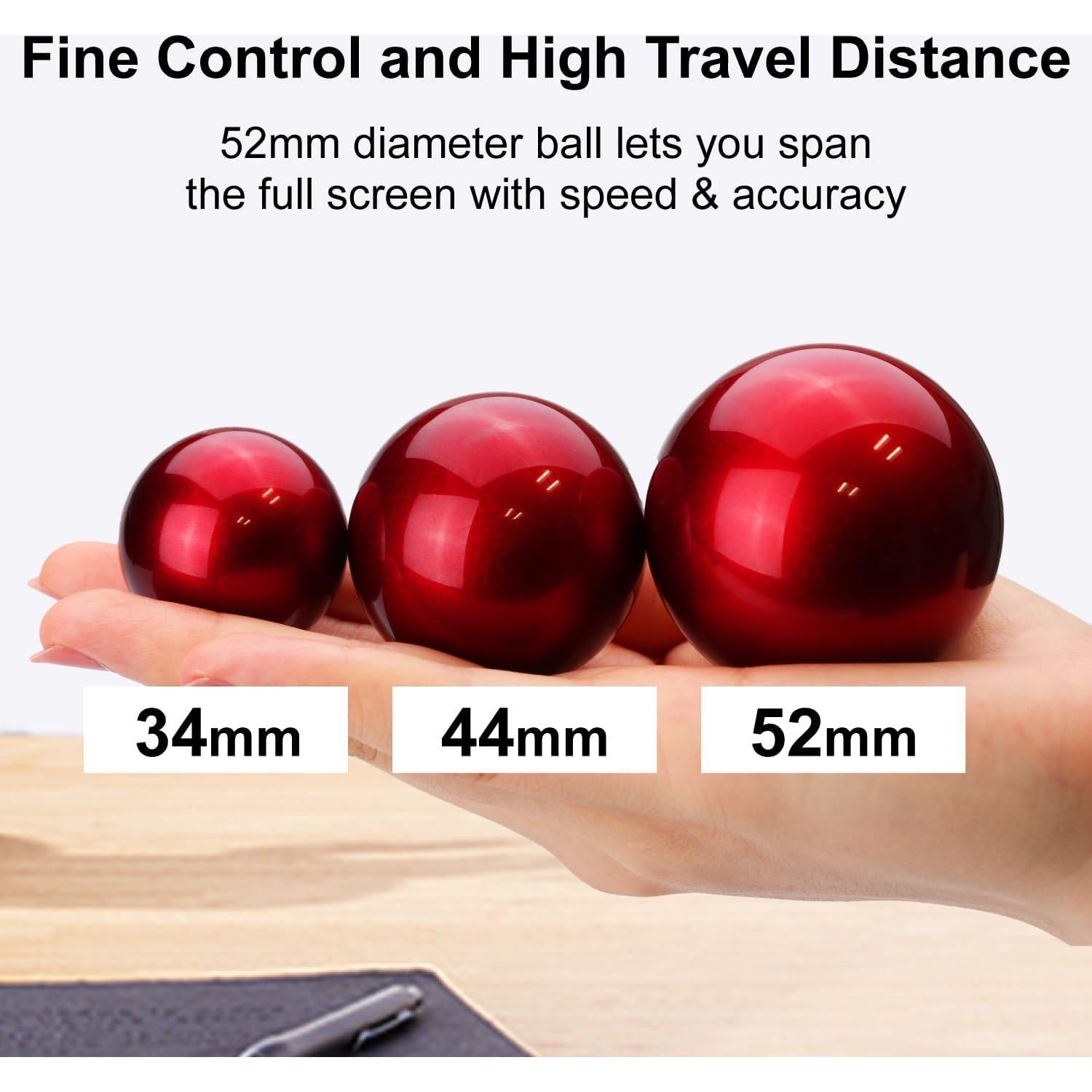 Mouse Trackball ELECOM M-HT1URBK Cableado 8 Botones 52mm