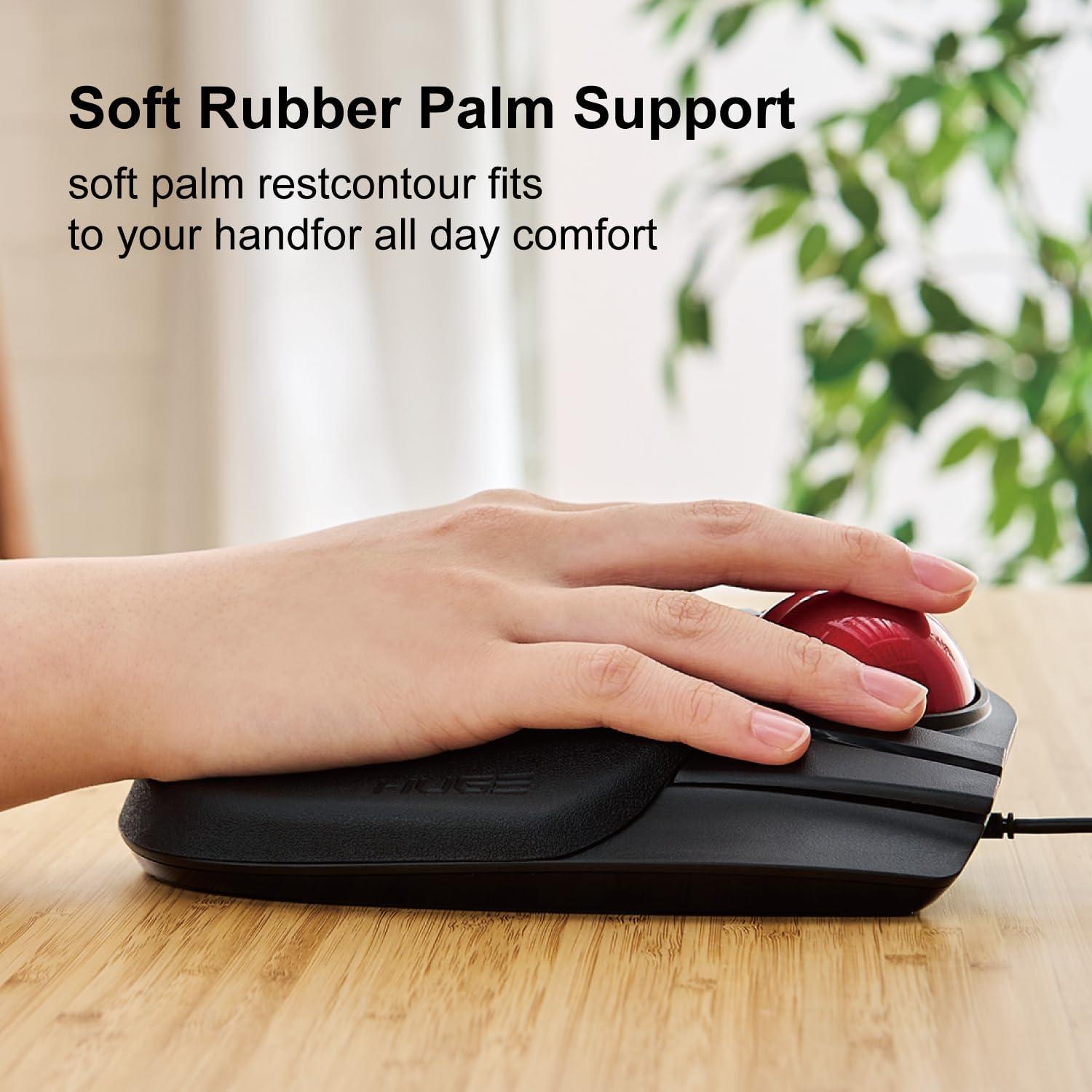 Mouse Trackball ELECOM M-HT1URBK Cableado 8 Botones 52mm