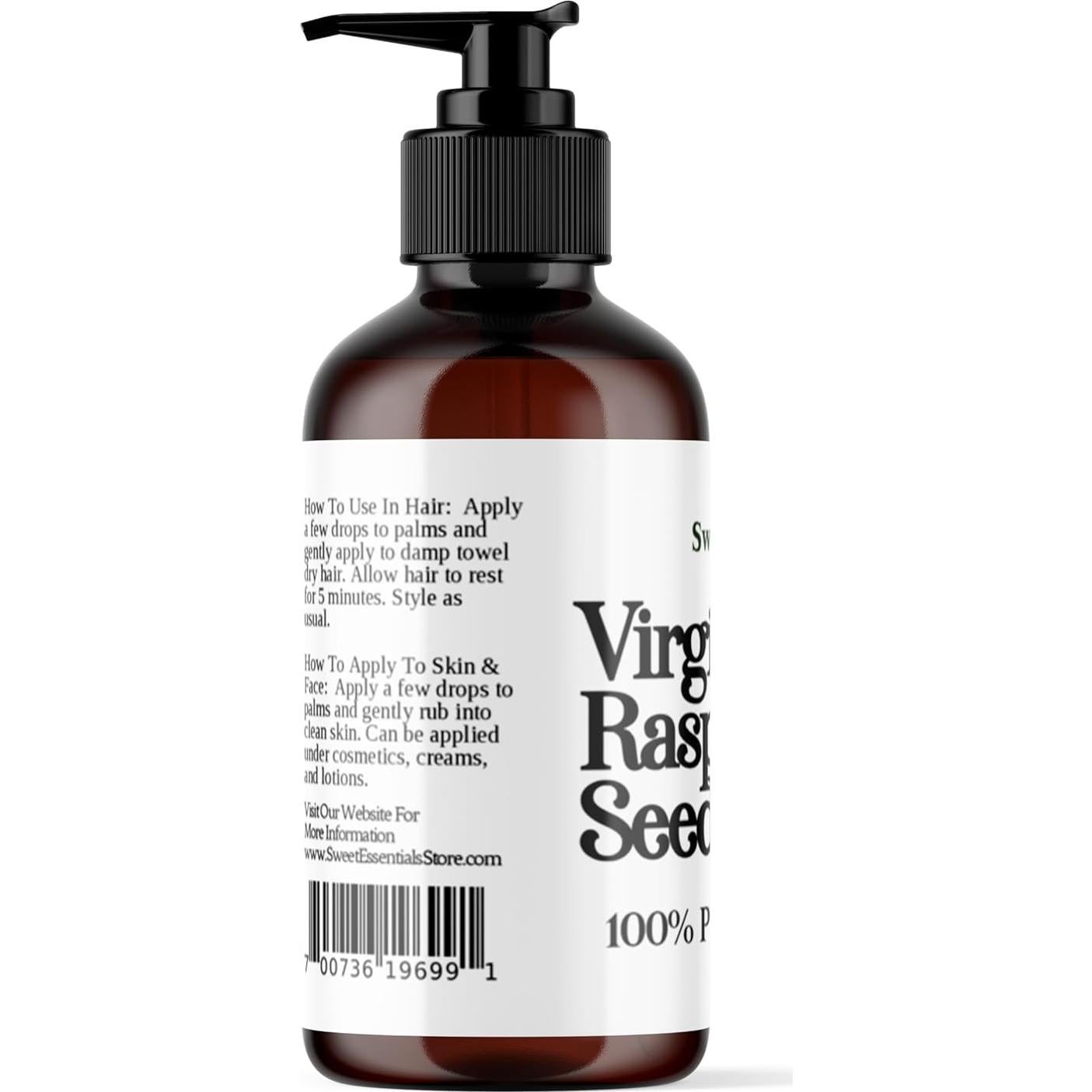 Aceite de Semilla de Frambuesa Roja Orgánico 240ml Esenciales Dulces