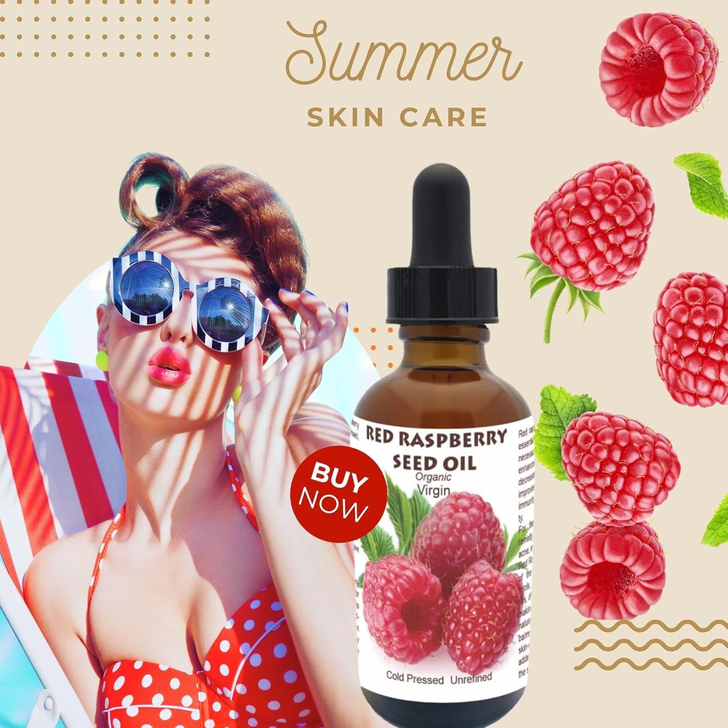 Aceite de Semilla de Frambuesa Roja 100% Puro 60 ml - Mejores Cosméticos Naturales