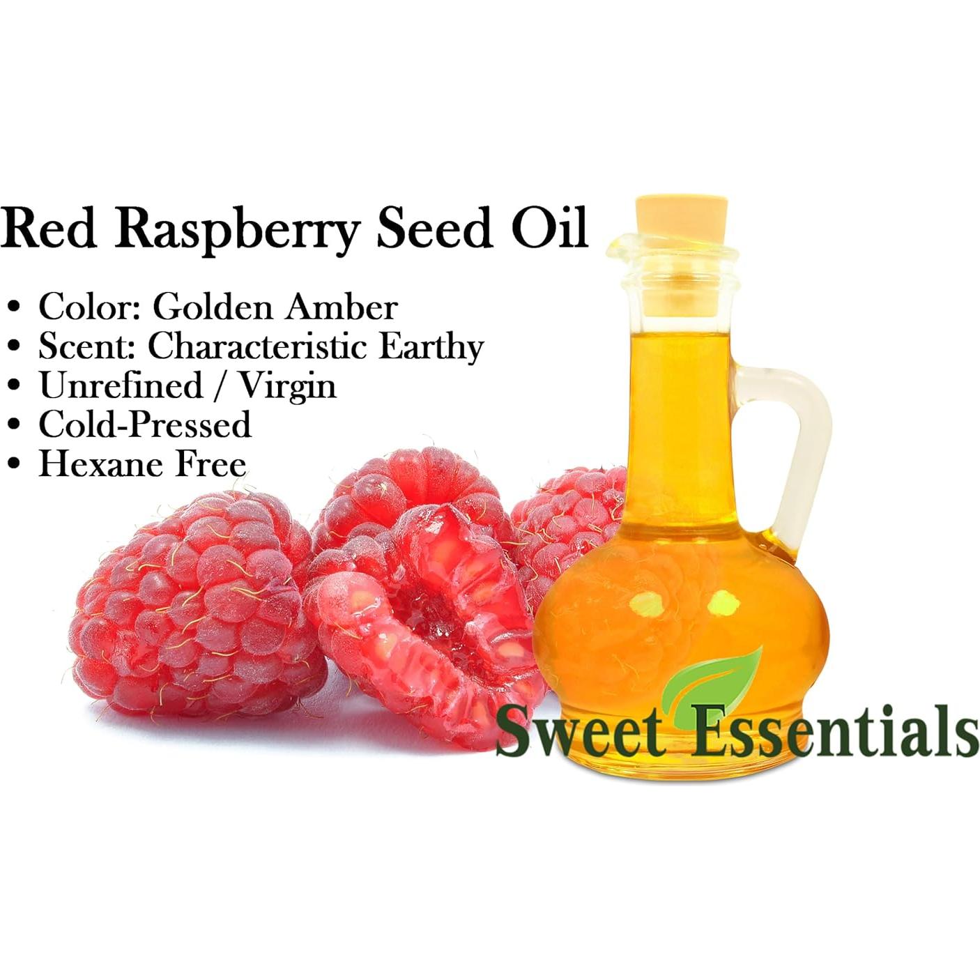 Aceite de Semilla de Frambuesa Roja Orgánico Esenciales Dulces 453g