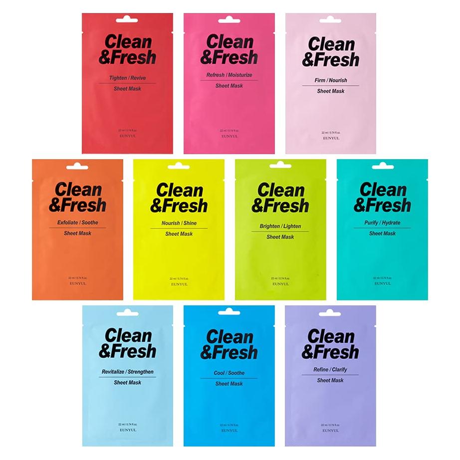 Paquete de 10 Máscaras Faciales EUNYUL 22 ml - Cuidado Piel