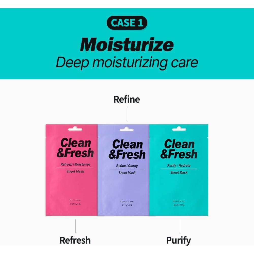 Paquete de 10 Máscaras Faciales EUNYUL 22 ml - Cuidado Piel