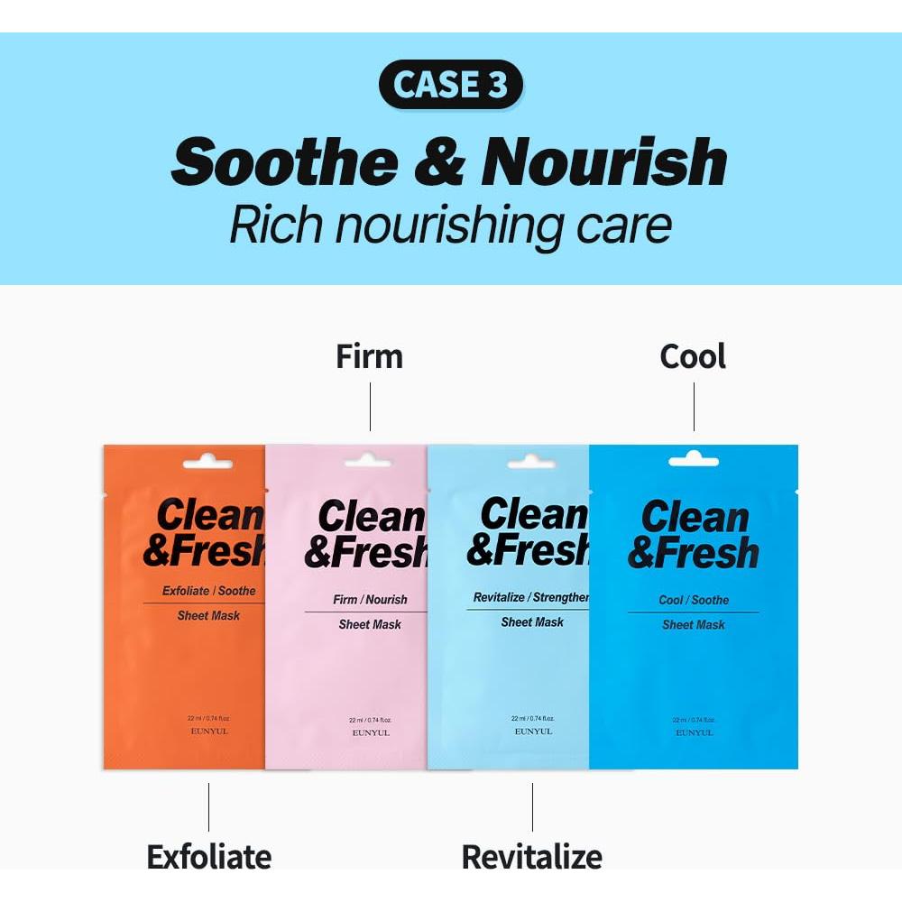 Paquete de 10 Máscaras Faciales EUNYUL 22 ml - Cuidado Piel
