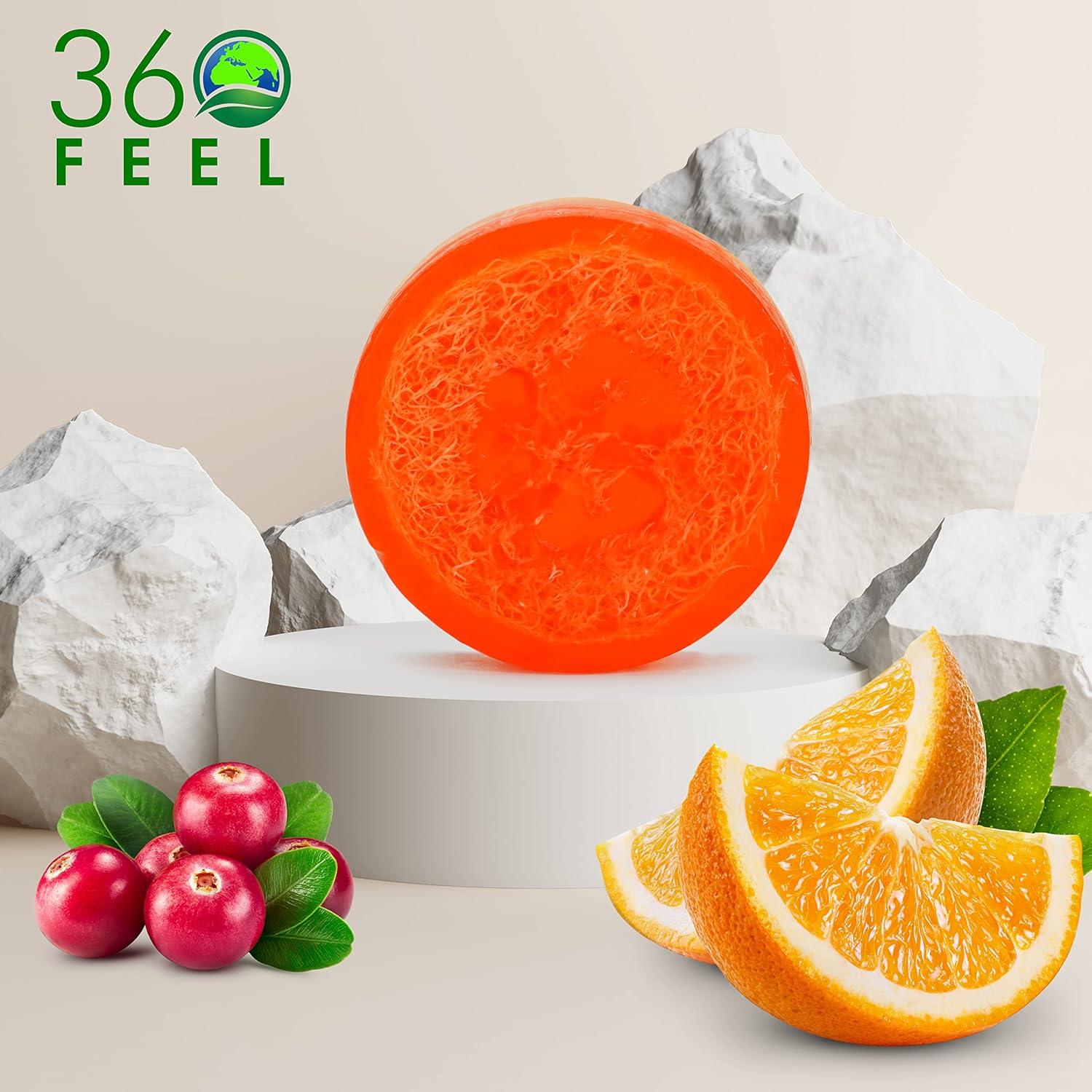 Jabón de Lufa Natural 360Feel Naranja y Arándano 113g