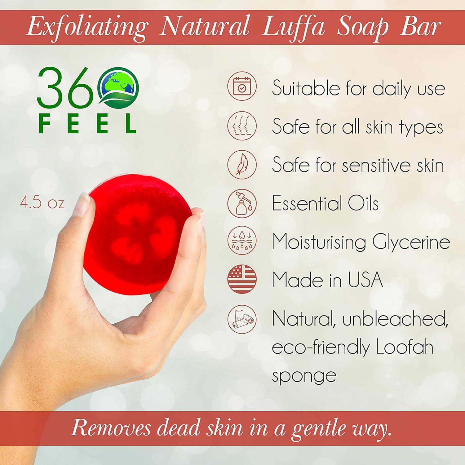 Jabón de Lufa Natural 360Feel Naranja y Arándano 113g