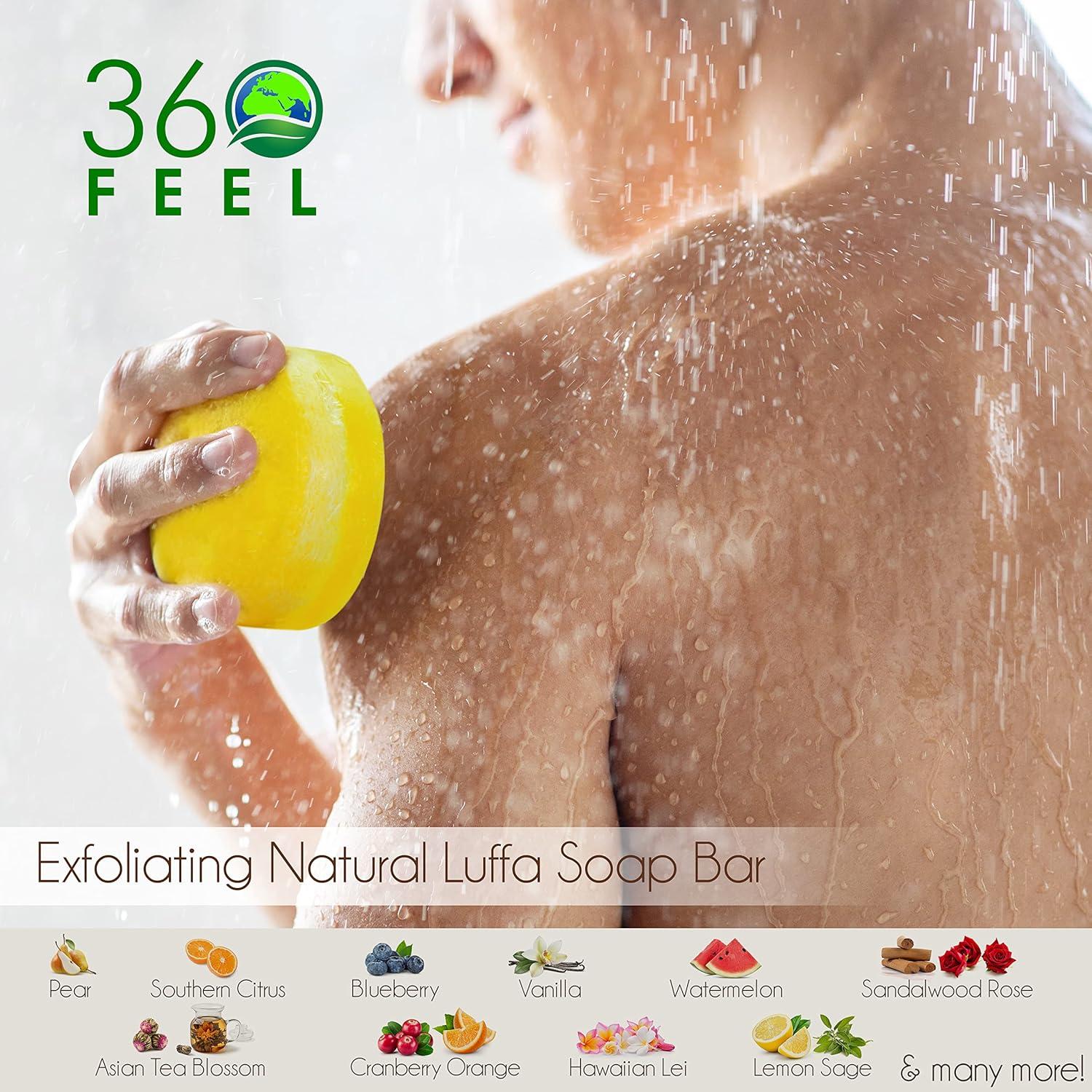 Jabón de Lufa Natural 360Feel Naranja y Arándano 113g