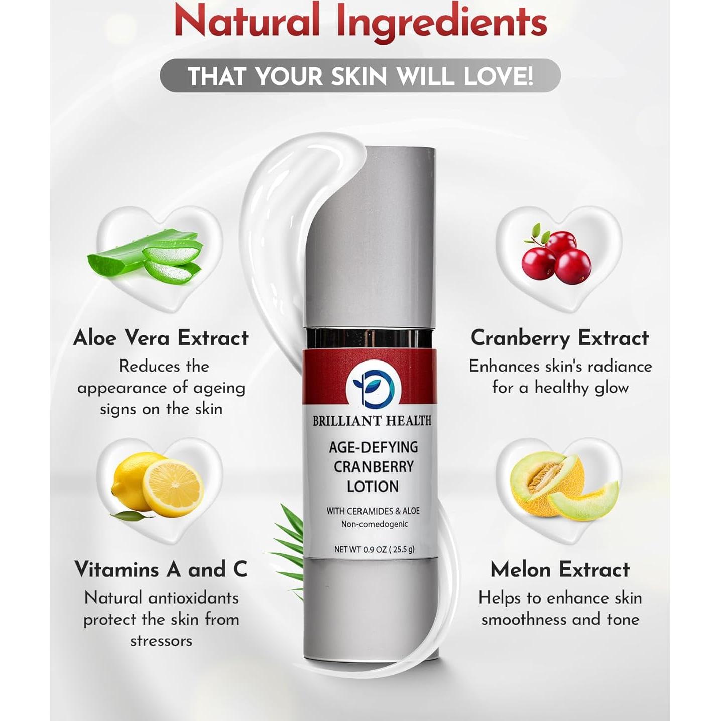 Loción Facial Antienvejecimiento Arándano Brilliant Health 25.5g