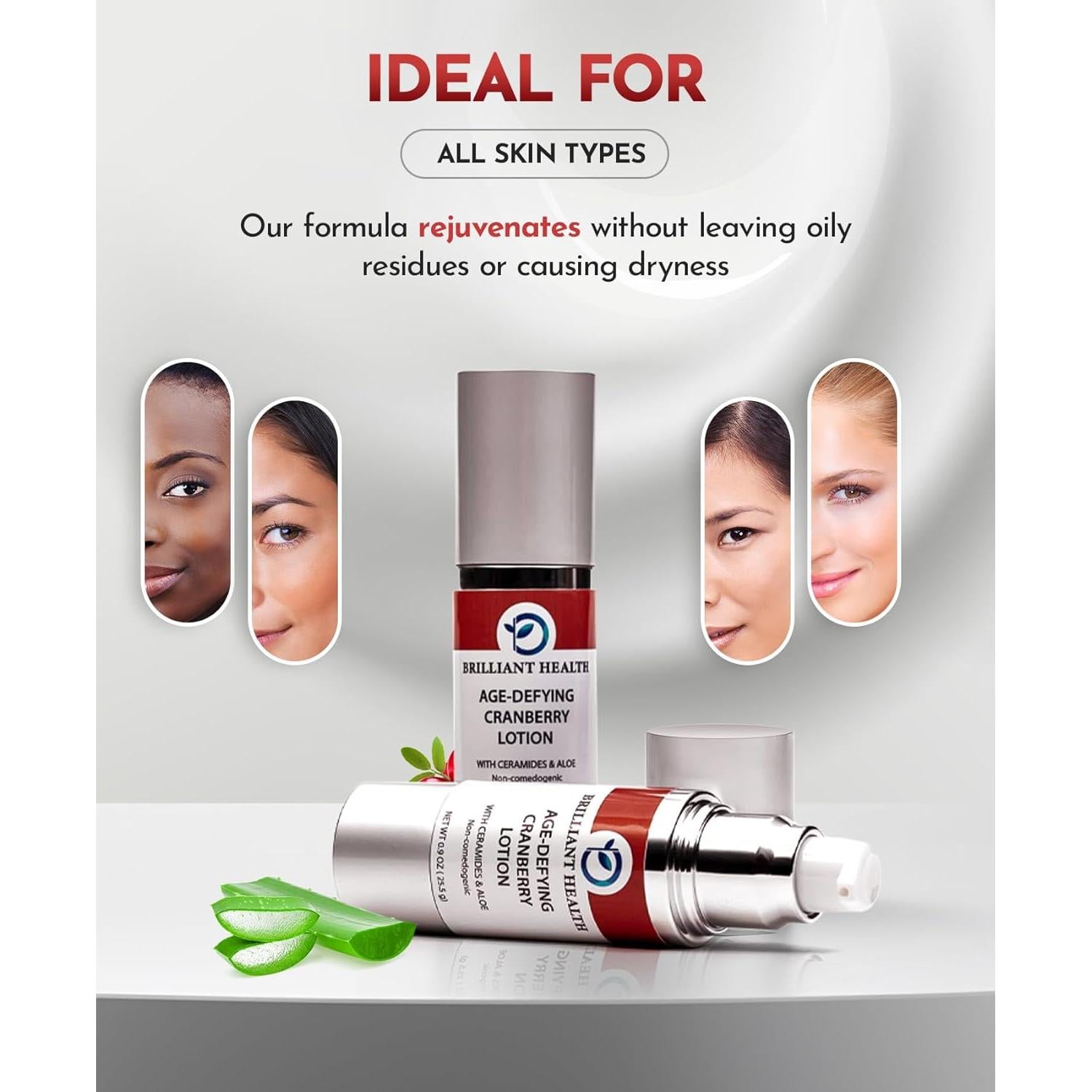 Loción Facial Antienvejecimiento Arándano Brilliant Health 25.5g