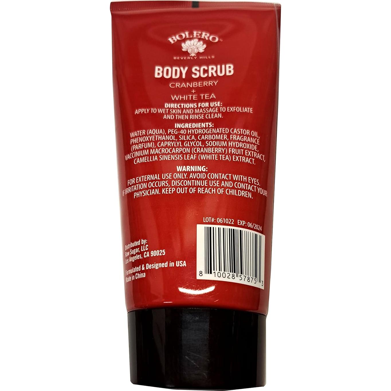 Exfoliante Corporal Bolero Arándano y Té Blanco 147ml