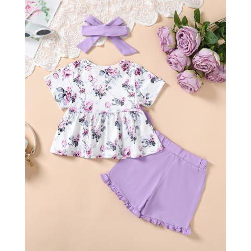 Conjunto Ropa Verano Niña YALLET 3 Piezas 3-4 Años