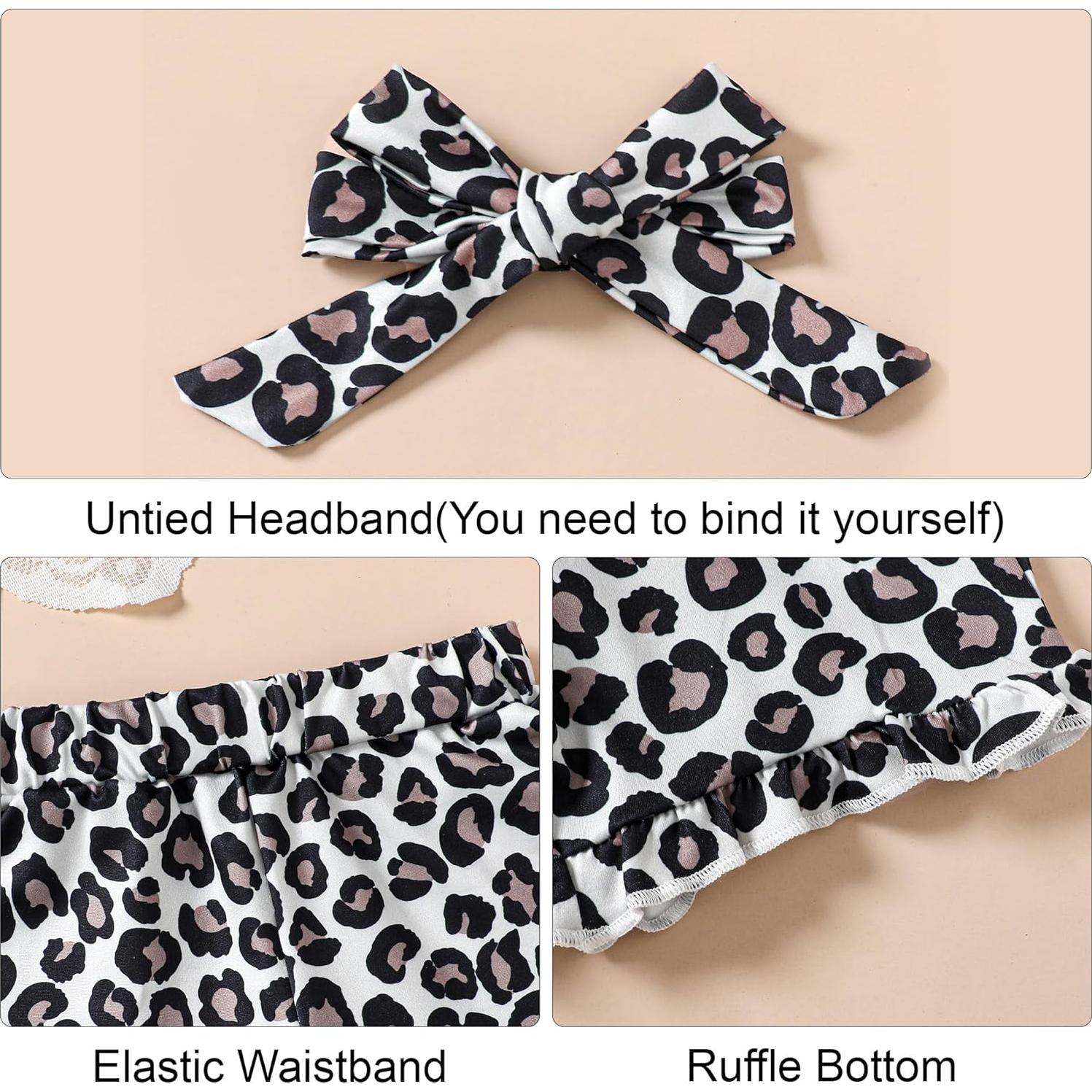 YALLET Conjunto Ropa Verano Niña 3 Piezas 18-24 Meses