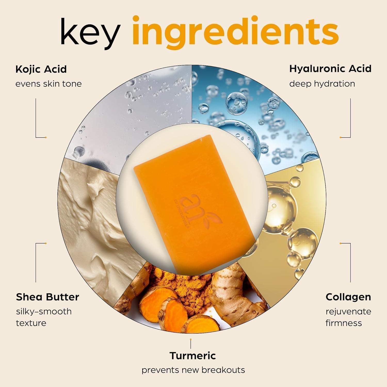 Jabón Ácido Kójico Artnaturals + Esponja Africana 2x142g