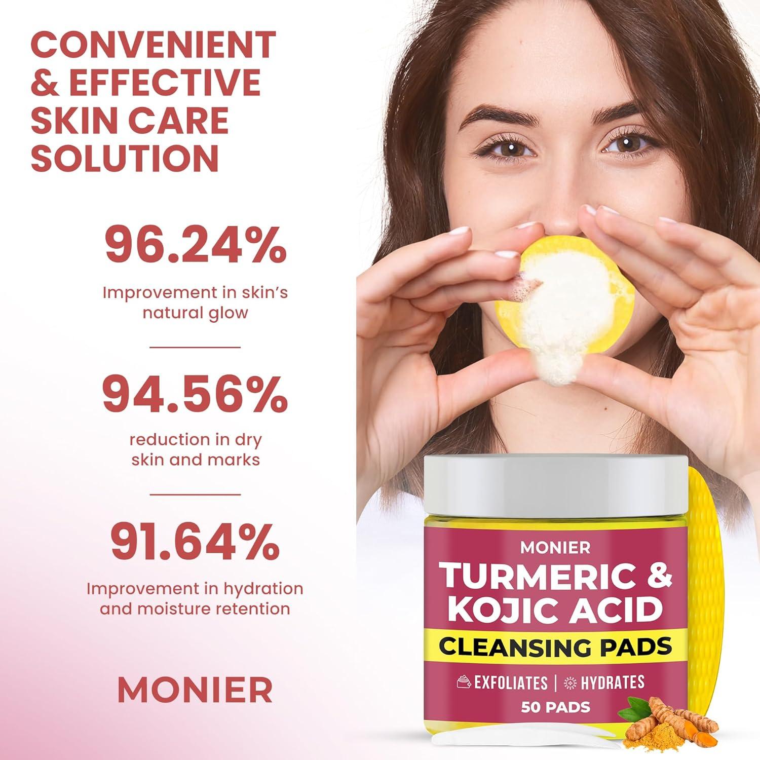 Discos Limpiadores MONIER con Ácido Kójico y Cúrcuma - 50 Unidades