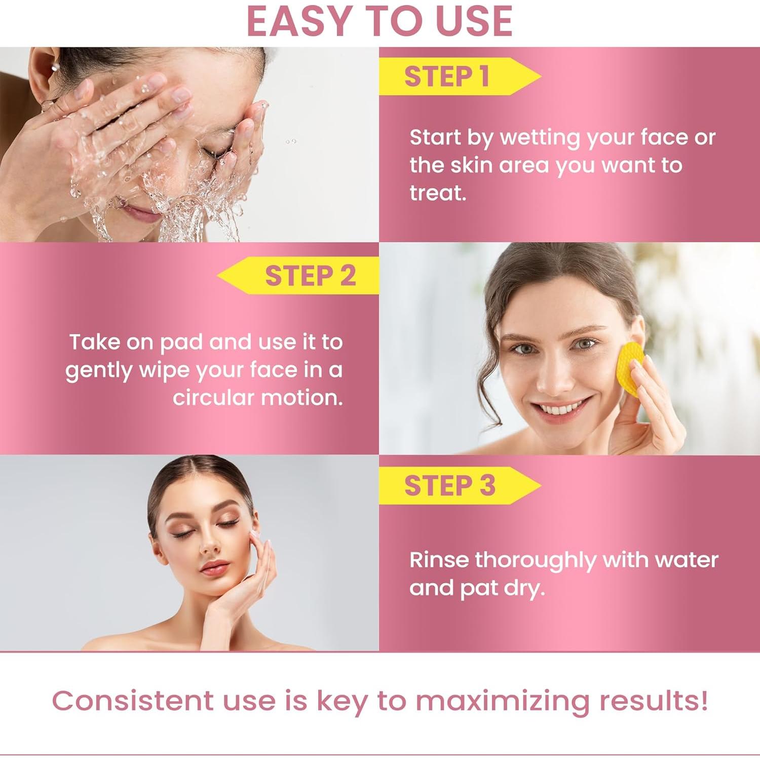 Discos Limpiadores MONIER con Ácido Kójico y Cúrcuma - 50 Unidades