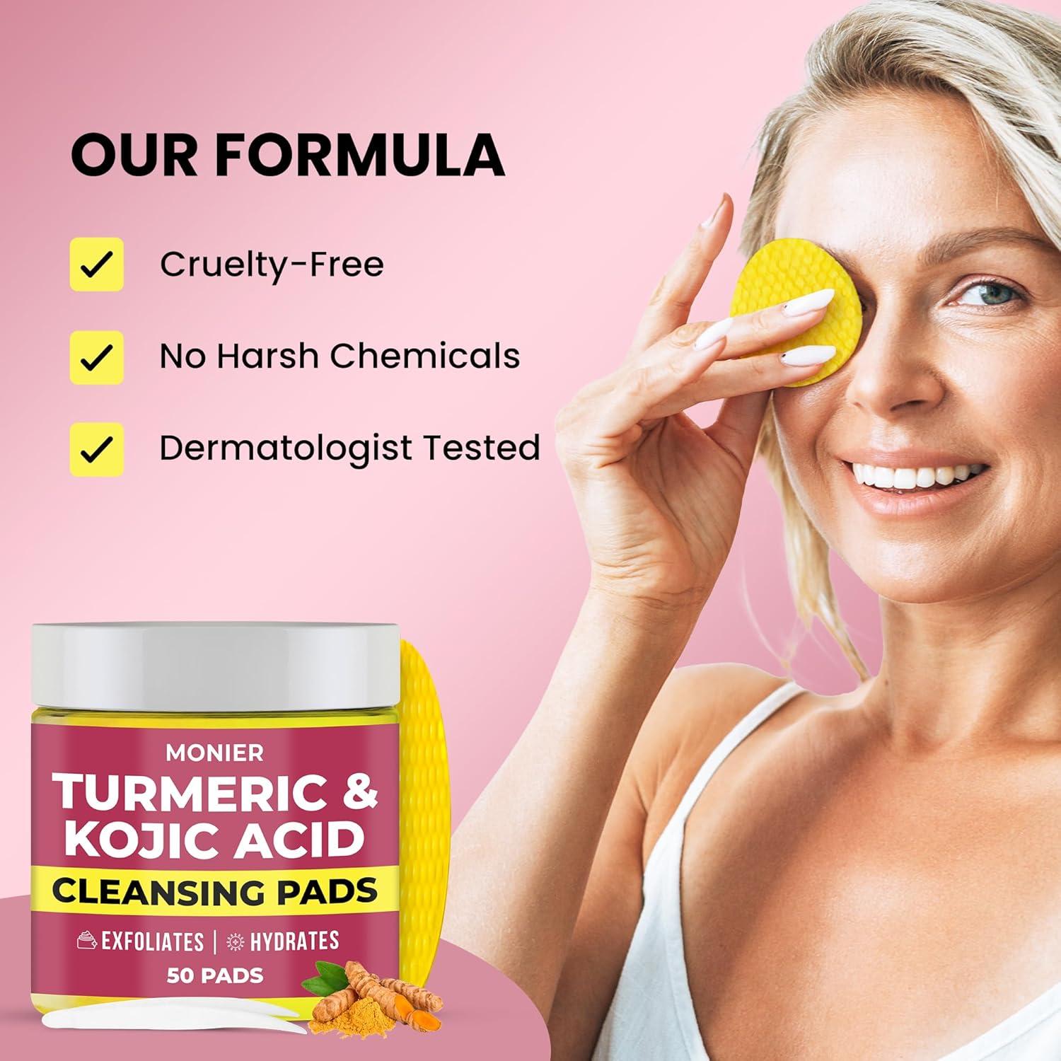Discos Limpiadores MONIER con Ácido Kójico y Cúrcuma - 50 Unidades