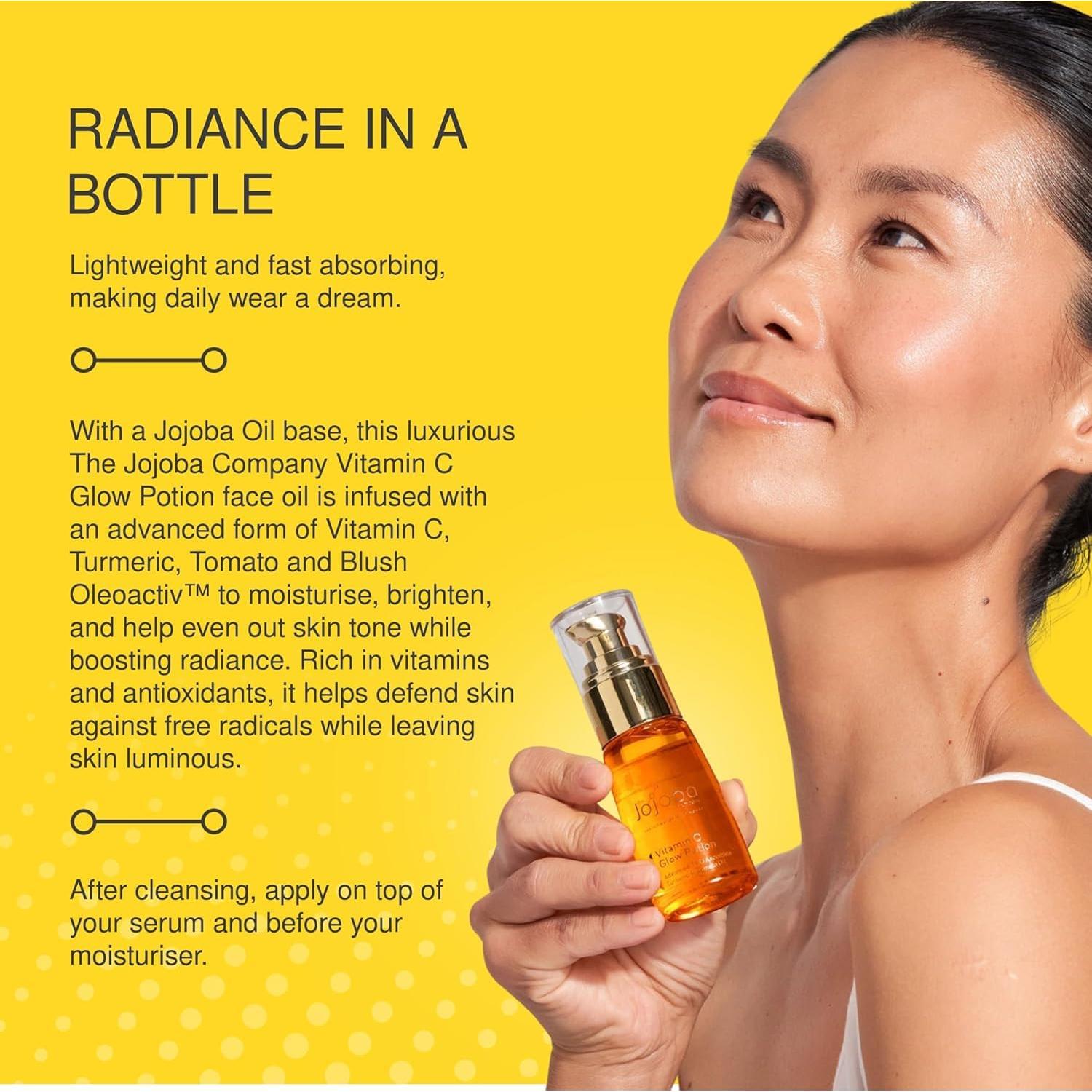 Aceite Facial Antioxidante The Jojoba Company 30ml - Vitamina C y Cúrcuma