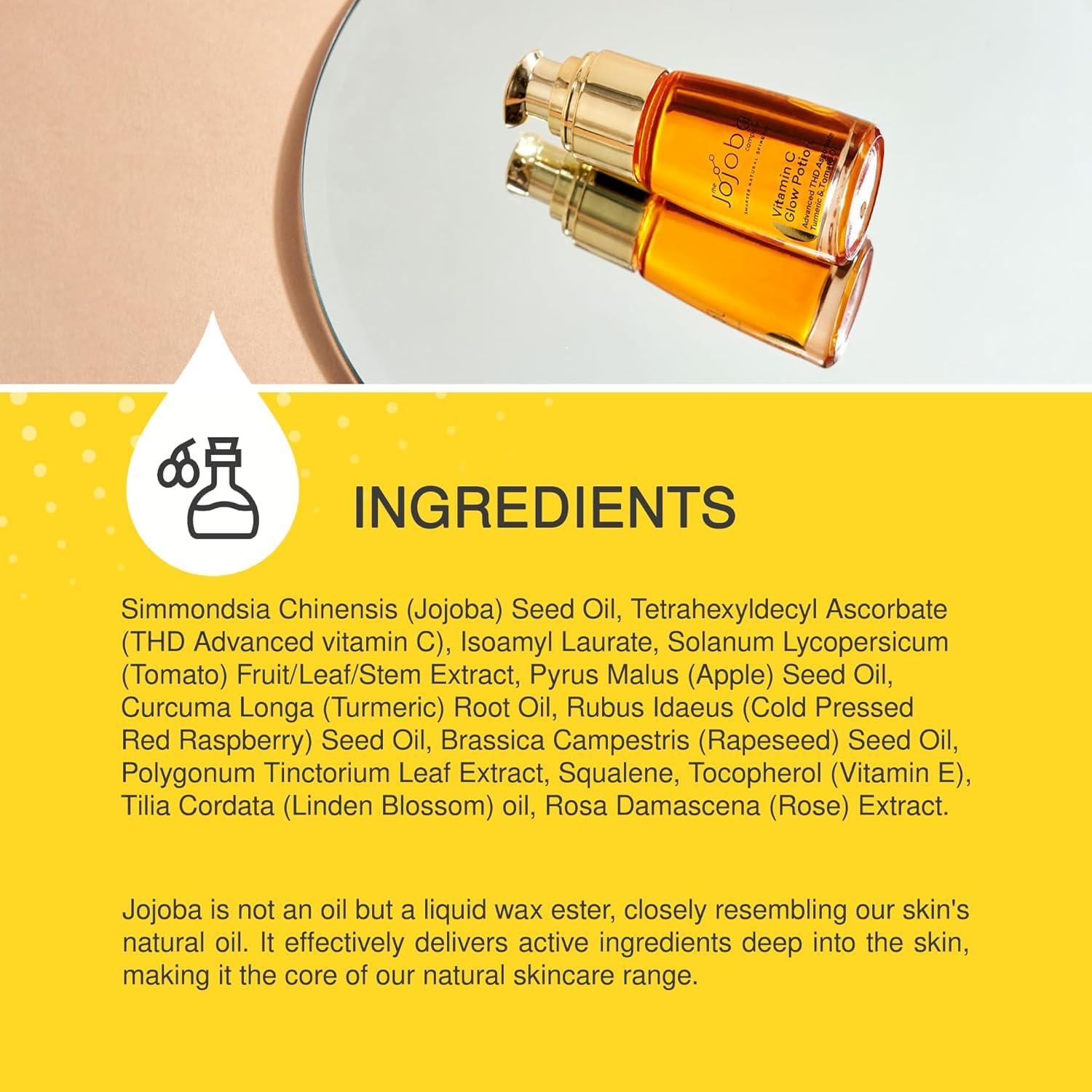 Aceite Facial Antioxidante The Jojoba Company 30ml - Vitamina C y Cúrcuma