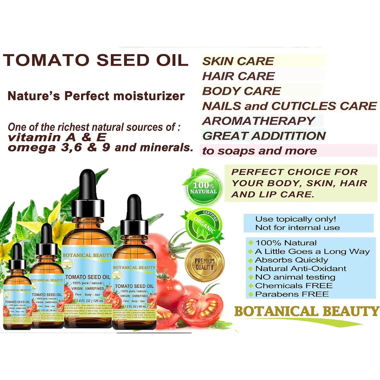 Aceite de Semilla de Tomate 100% Puro 120 ml - Botanical Beauty