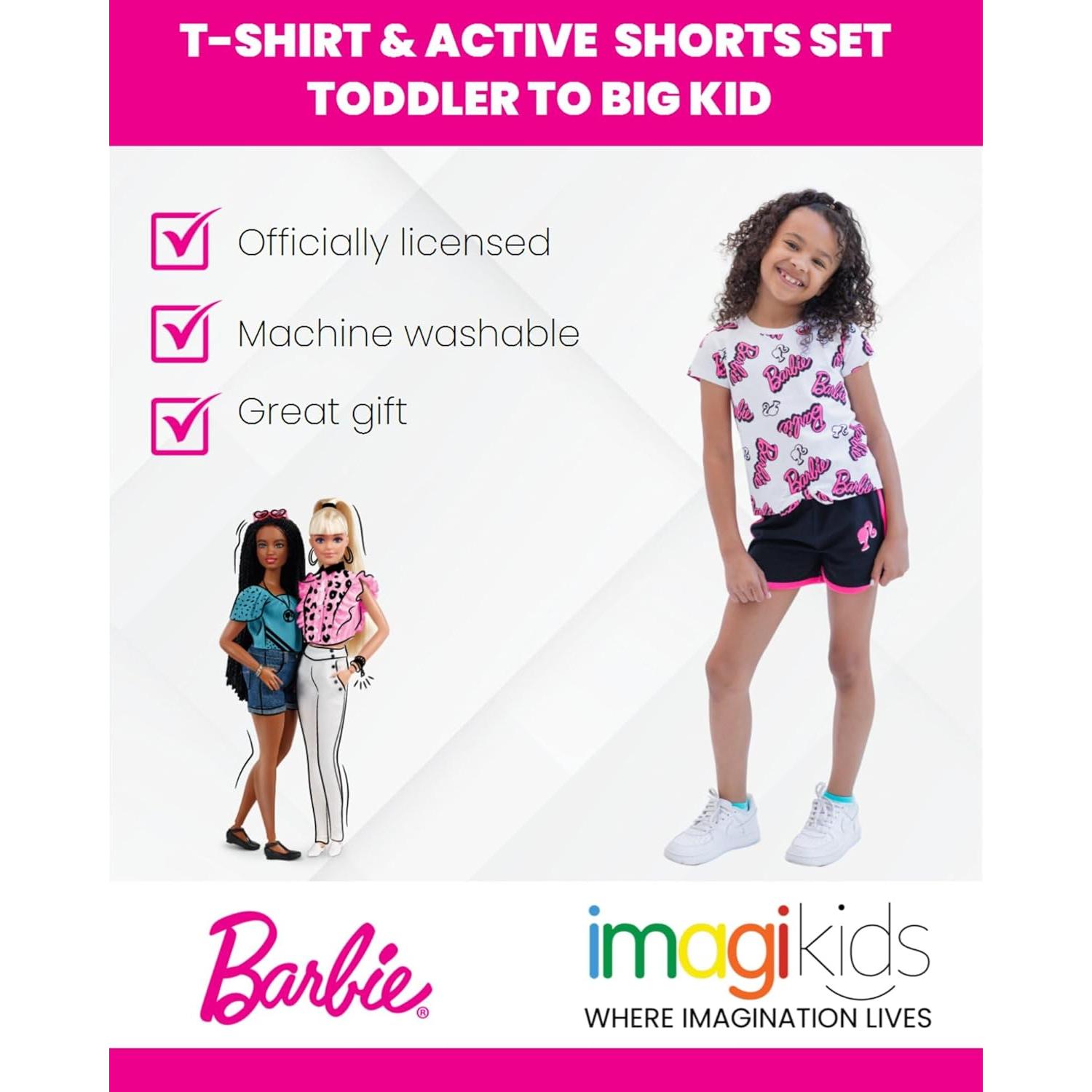Conjunto camiseta Barbie y pantalones cortos delfín 10-12