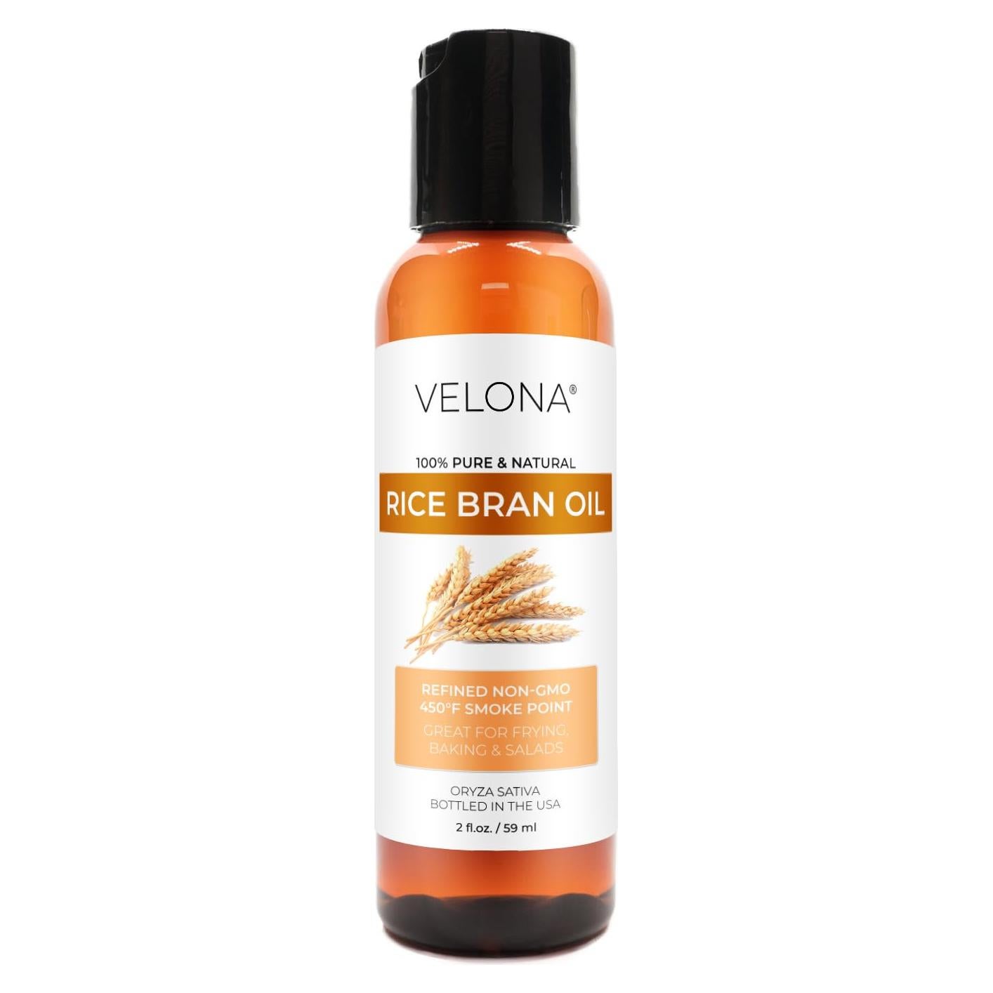 Aceite de Salvado de Arroz Velona 59.15 ml 100% Puro Natural