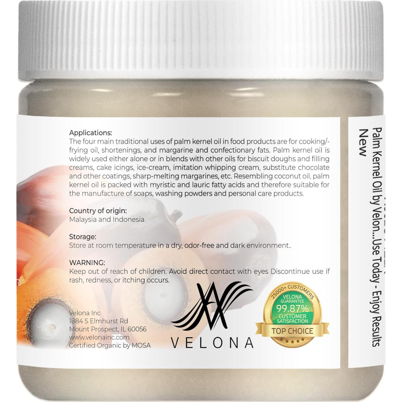 Aceite de Palma de Núcleo Orgánico Velona 118 ml - 100% Puro