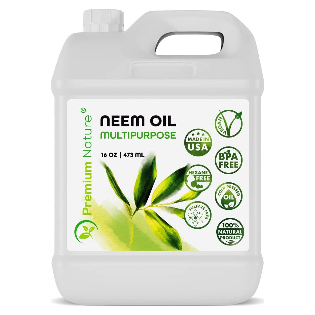 Aceite de Neem Puro Premium Nature 473 ml para Jardinería y Belleza