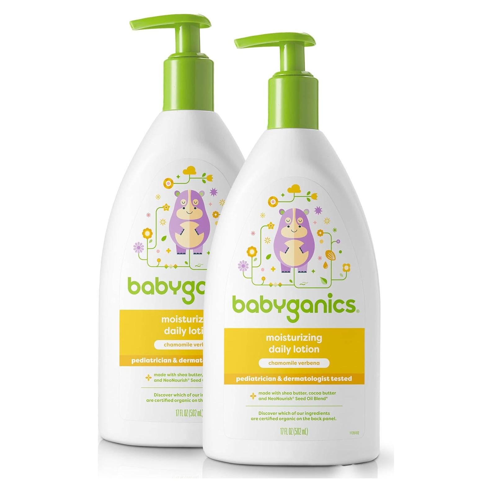 Loción Diaria Babyganics Verbena de Manzanilla 2x500ml