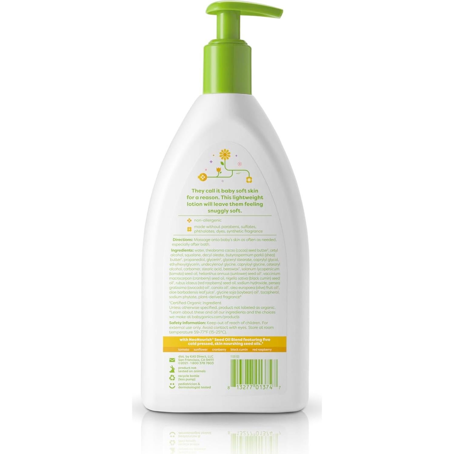 Loción Diaria Babyganics Verbena de Manzanilla 2x500ml