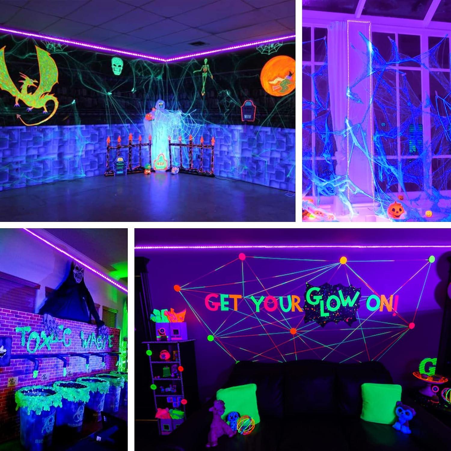 Tira de Luz Negra LED Onforu 20m 1200 LEDs para Fiestas