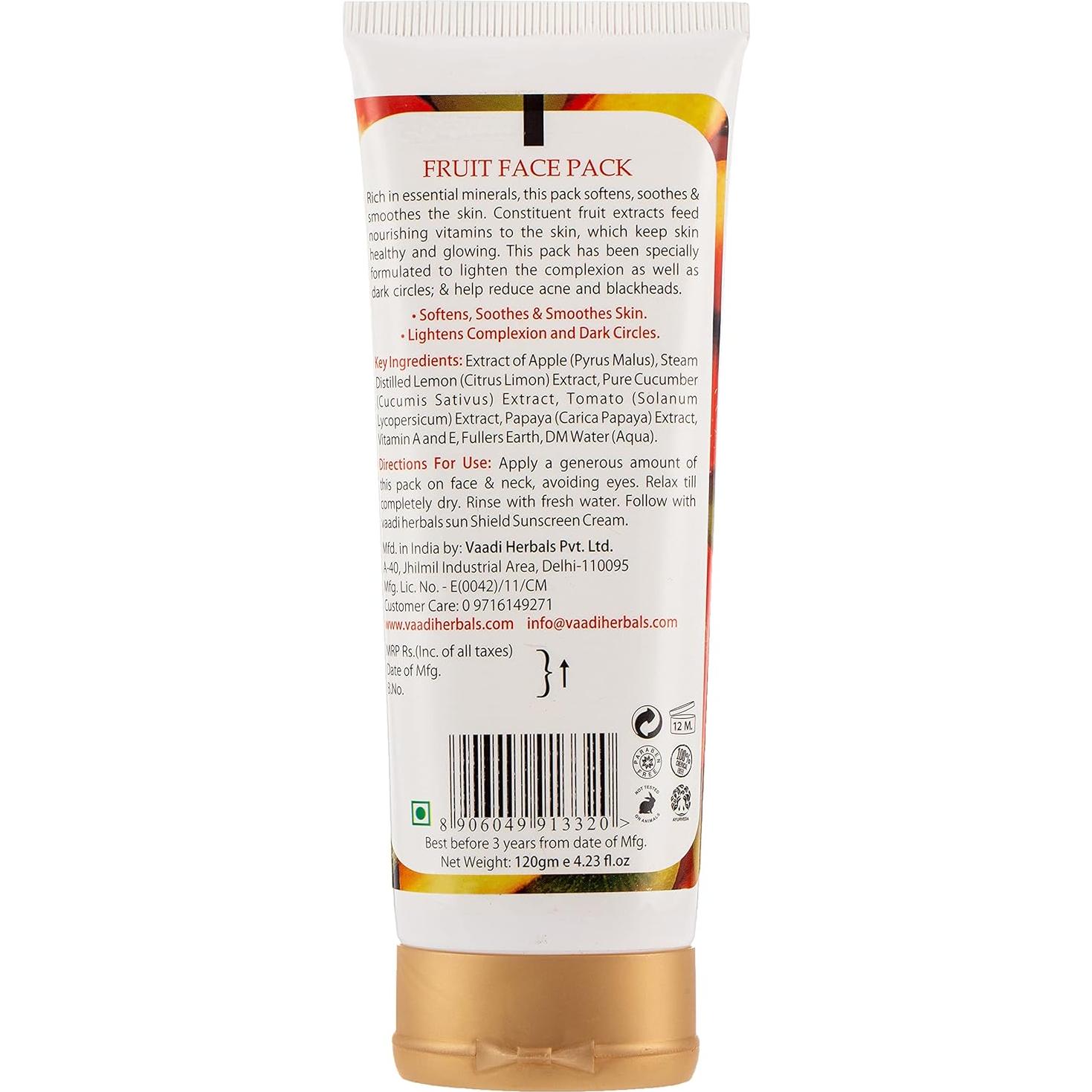 Paquete Facial Refrescante Vaadi Herbals 90g - Natural