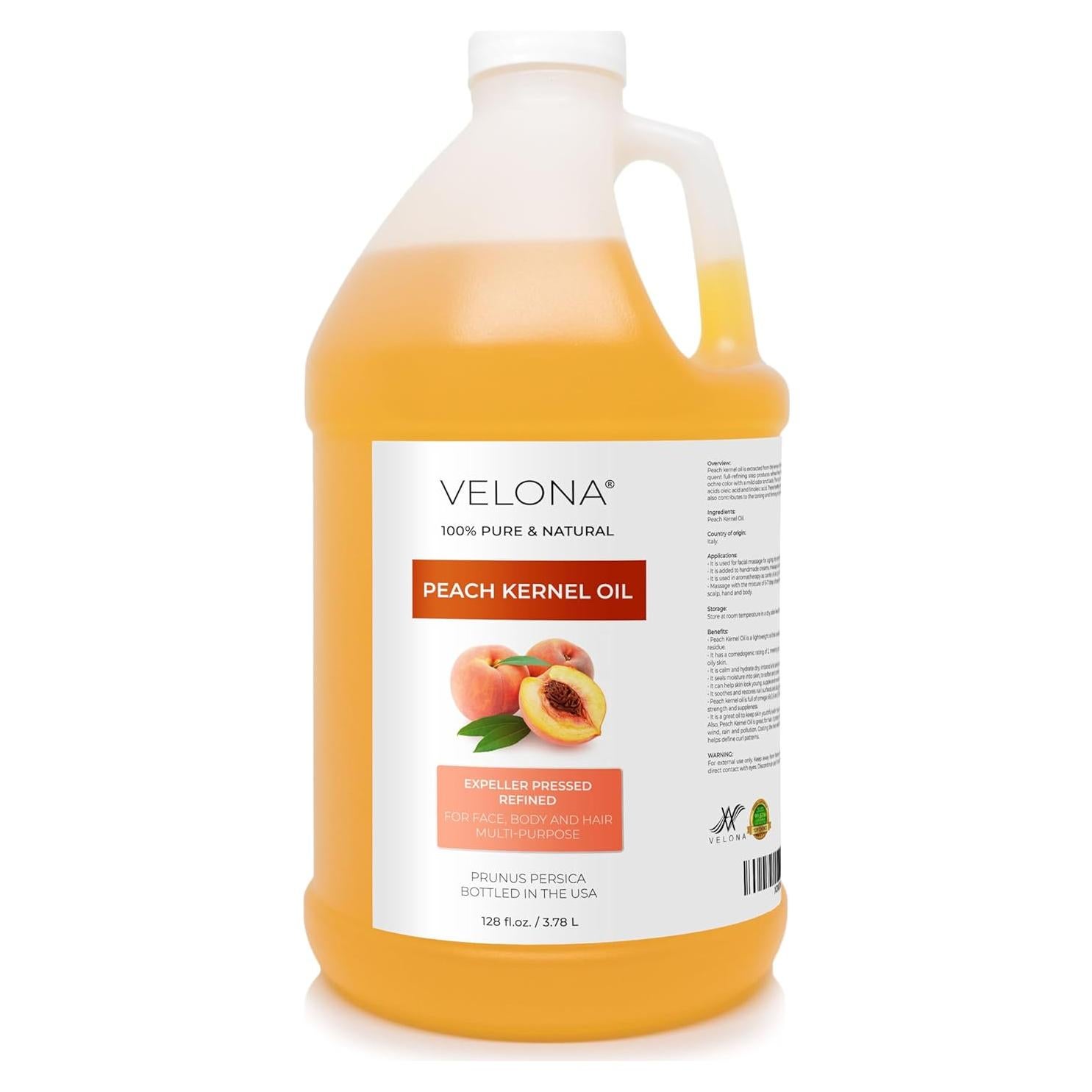 Aceite de Hueso de Durazno Velona 3.4 kg | 100% Puro y Natural