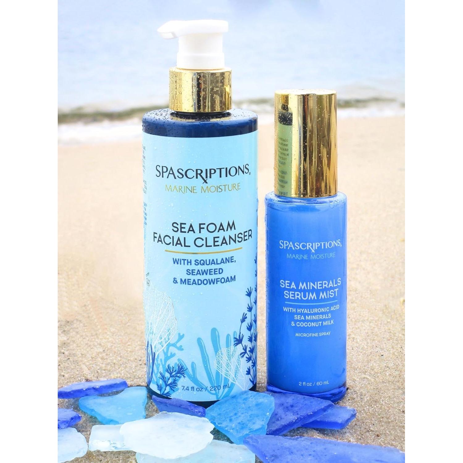 Limpiador Facial Espumoso SpaScriptions 249 g - Hidratante con Escualeno y Algas