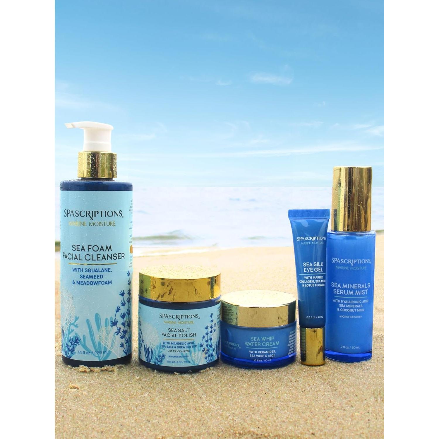 Limpiador Facial Espumoso SpaScriptions 249 g - Hidratante con Escualeno y Algas