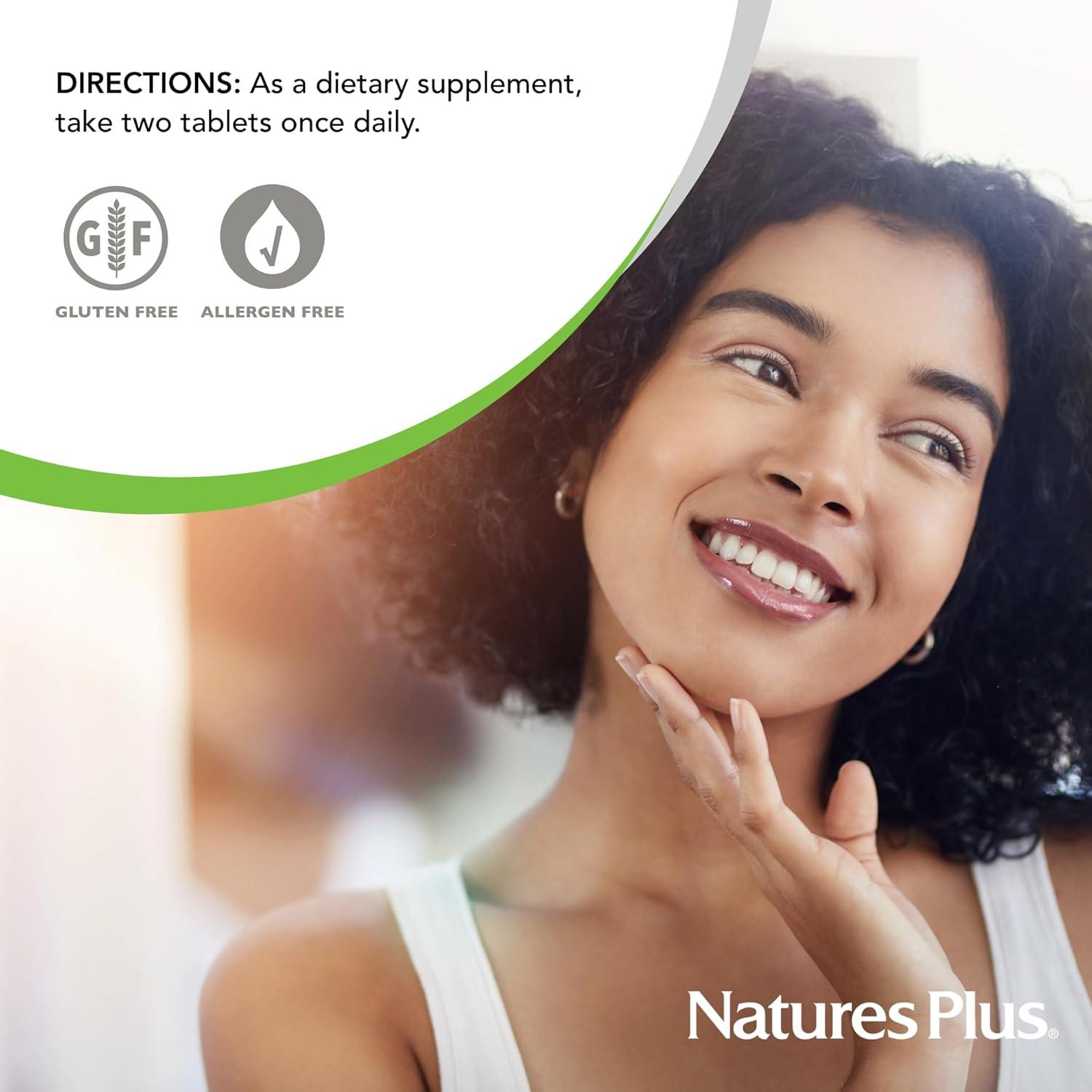 Suplemento Herbal Cabello, Piel y Uñas Nature's Plus - 60 Tabletas Veganas