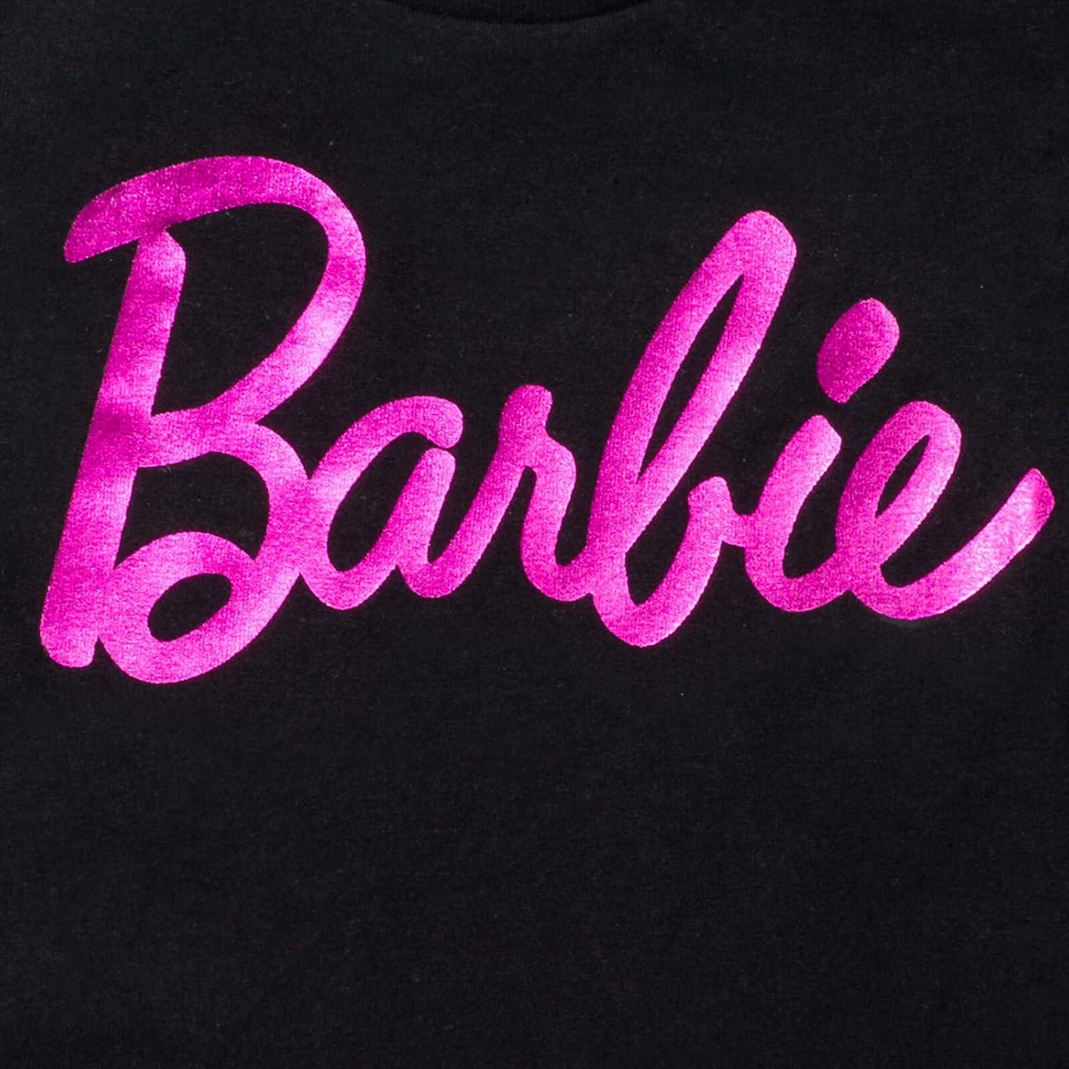 Camiseta de Cumpleaños Barbie Niñas 4T Negra/Rosa