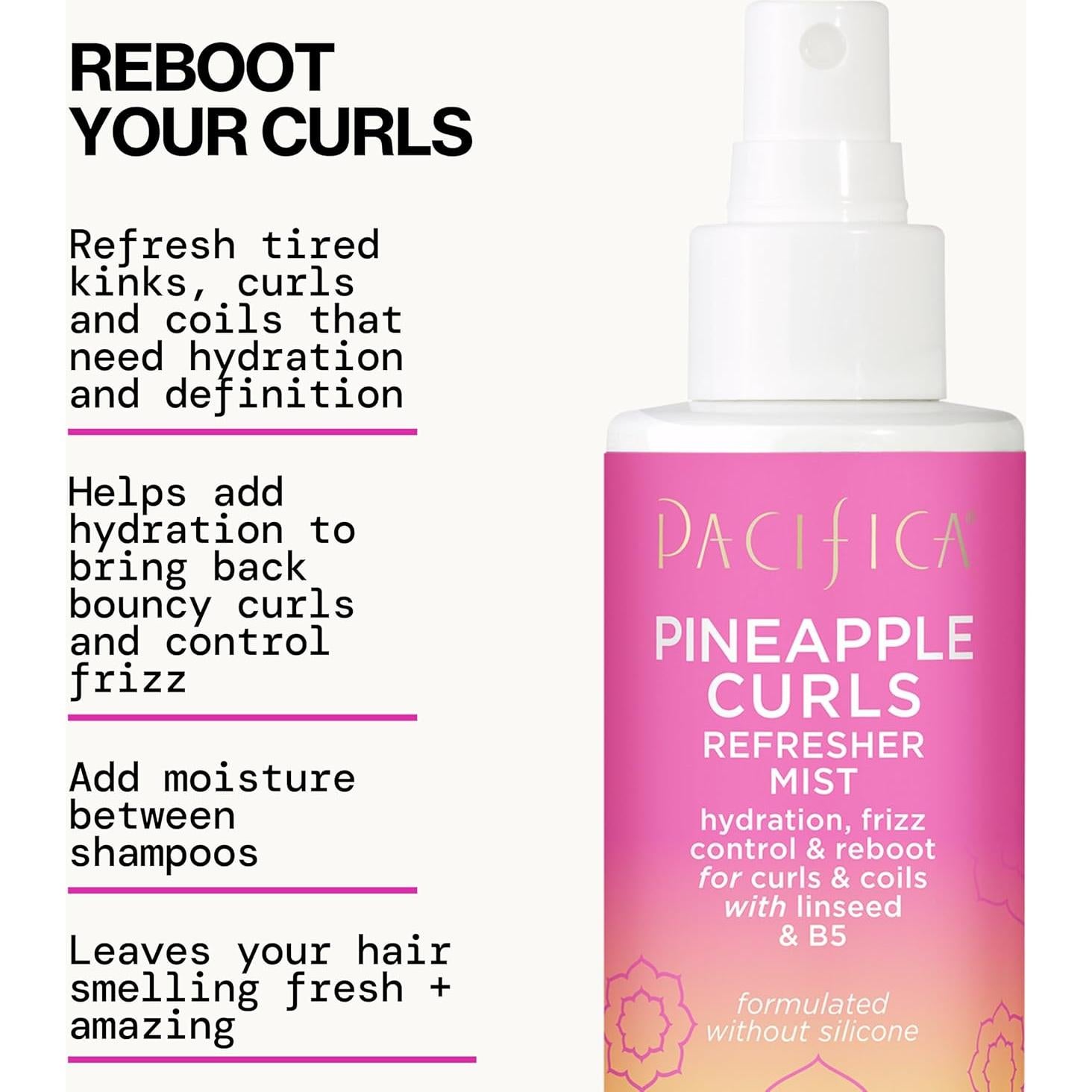 Nebulizador Refrescante de Rizos Pacifica 113 ml - Hidratante Vegano