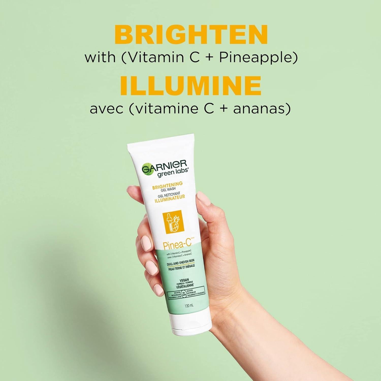 Gel Limpiador Iluminador Garnier SkinActive Pinea-C 390 ml