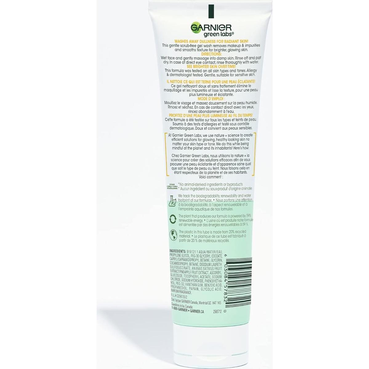 Gel Limpiador Iluminador Garnier SkinActive Pinea-C 390 ml